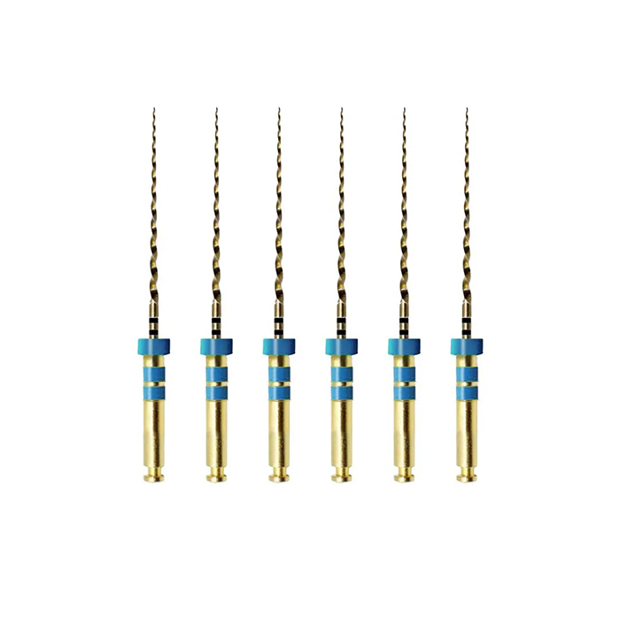 Waldent Wal-flex Gold Rotary Files 21mm -W8 (30/6%) (Pack Of 6)