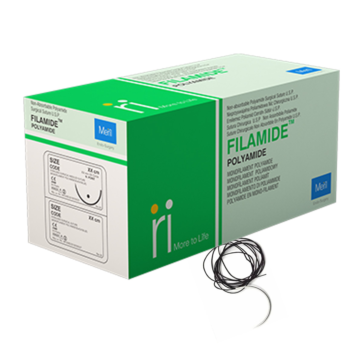 Meril Filamide #3-0 Polyamide Suture