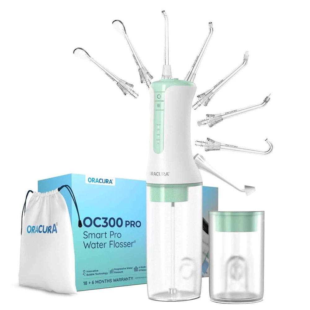 Oracura OC300 Dental Pro Water Flosser - Green