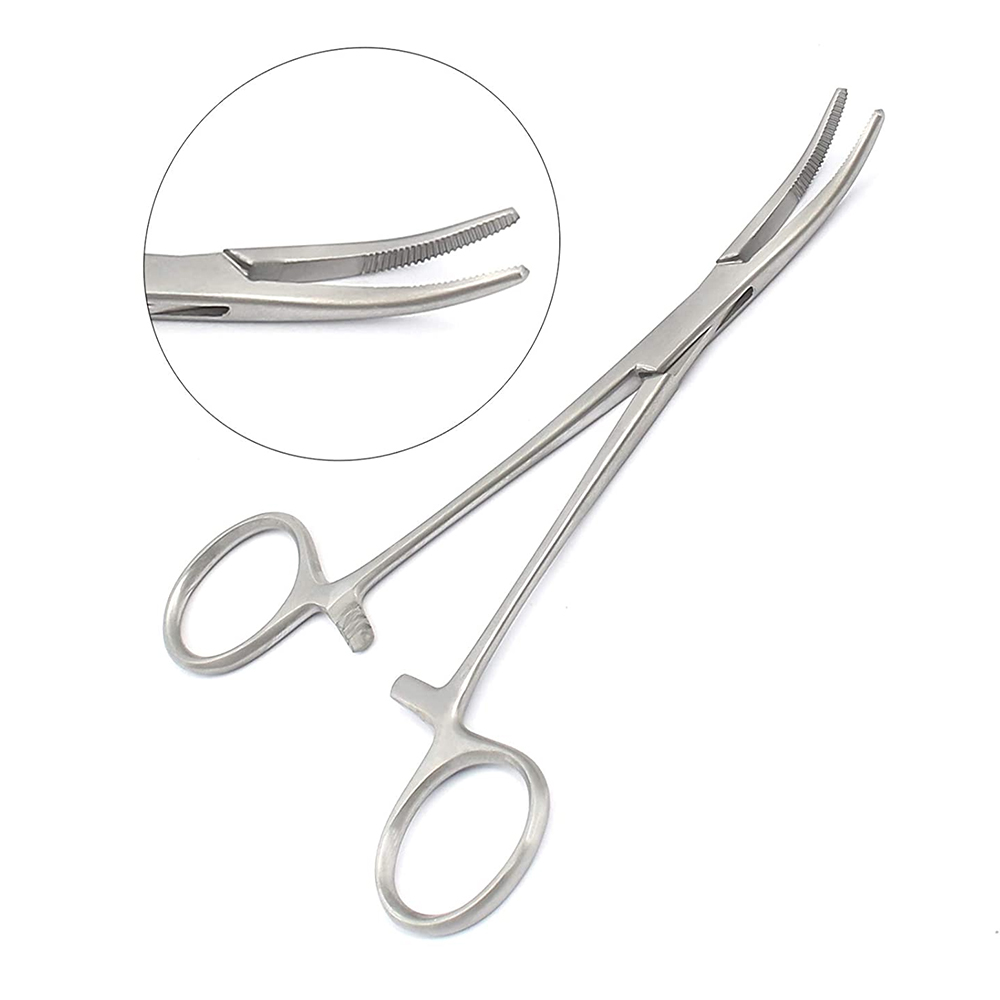 2 New S.S. Hemostat Locking Forceps - 10cm Straight Tip - Surgical Grade