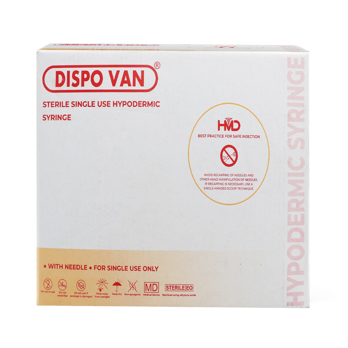 Hmd Dispo Van Syringe 3ml | 24 Gauge | 1 Inch Needle