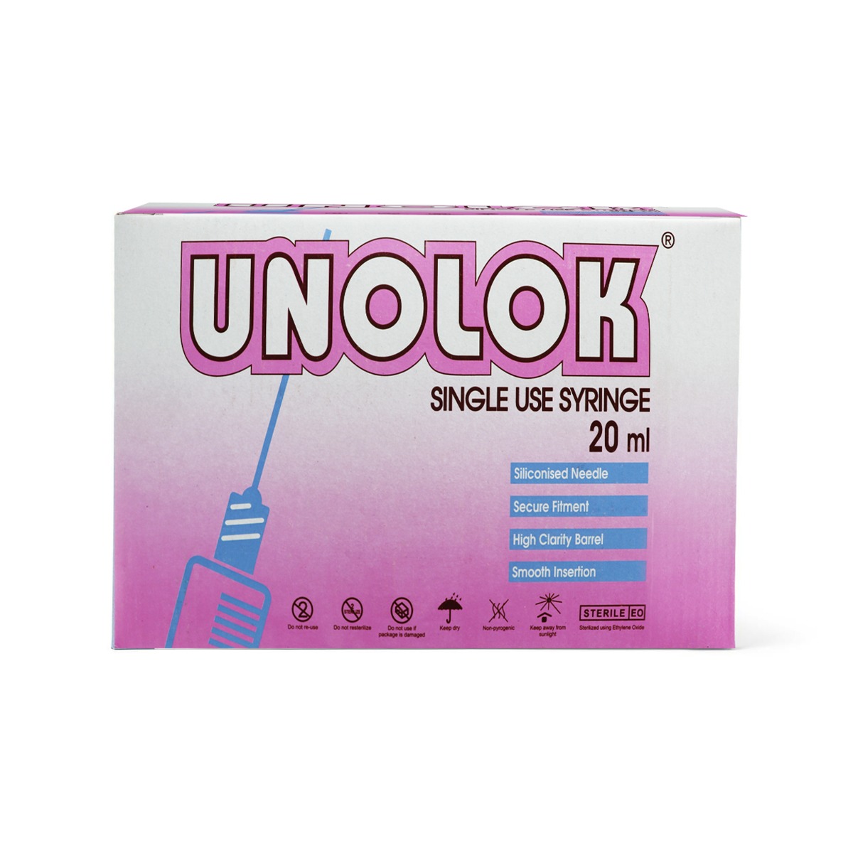 HMD Unolok Syringe Without Needle - 20ml