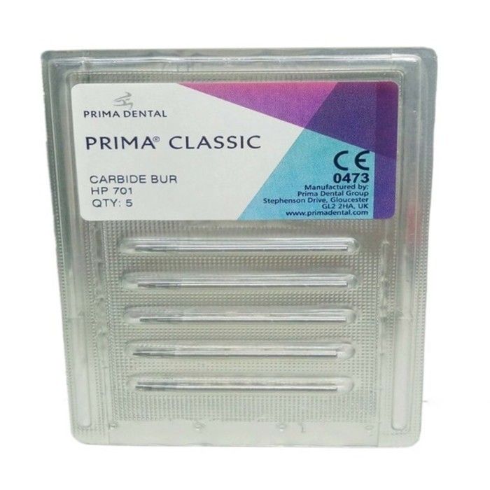 Prima Dental Carbide HP Taper Fissure Burs (Set Of 5 Burs)