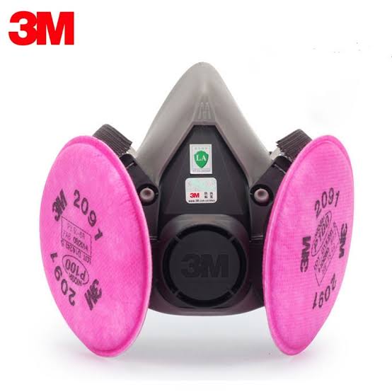 3M 6200 Respirator Mask With 2091 P100 Filters