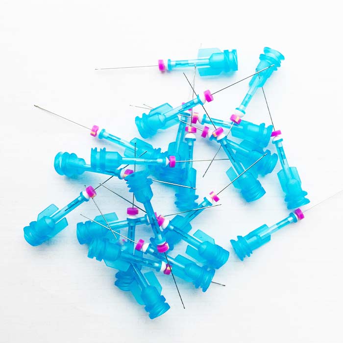 Waldent Irrigation Needles Blue Straight 26mm - Single Vent