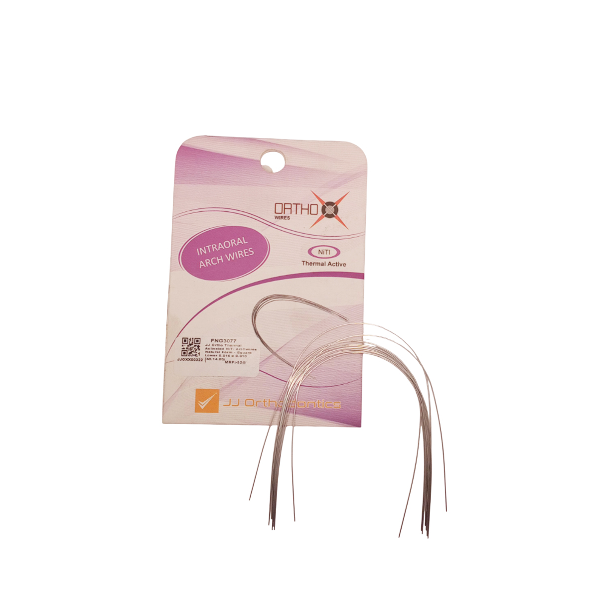 JJ Ortho Thermal Activated NiTi Archwires Natural Form - Rectangular Lower 0.021 x 0.025 (40.14.10)