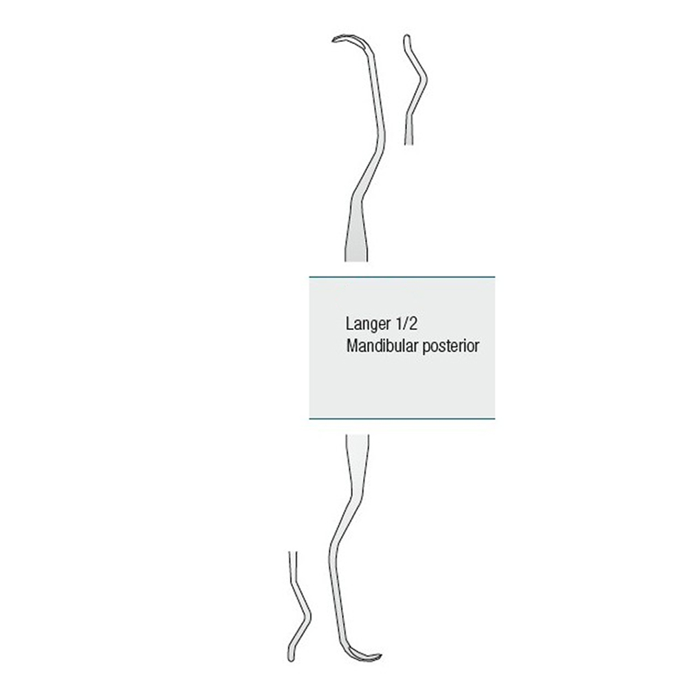 GDC Langer Curettes 1/2 For Mandibular Posterior #6 (Sl1/2)