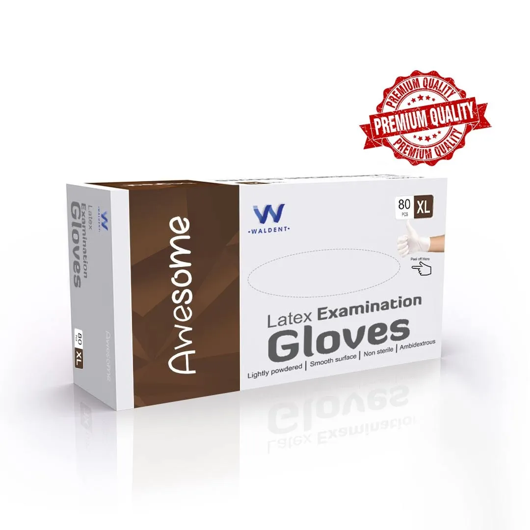 Waldent Latex Premium Examination Gloves