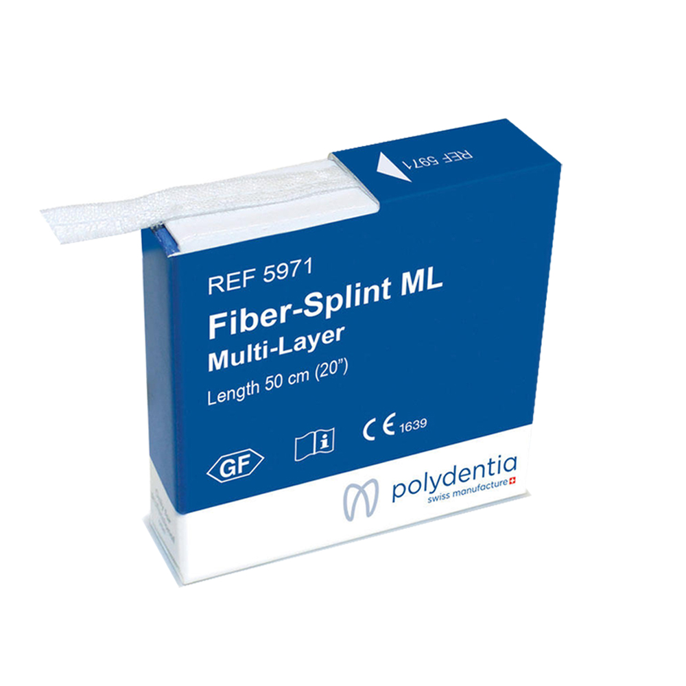 Polydentia Fiber-Splint ML With 5 Clips - Multi Layer 4mm x 50cm 