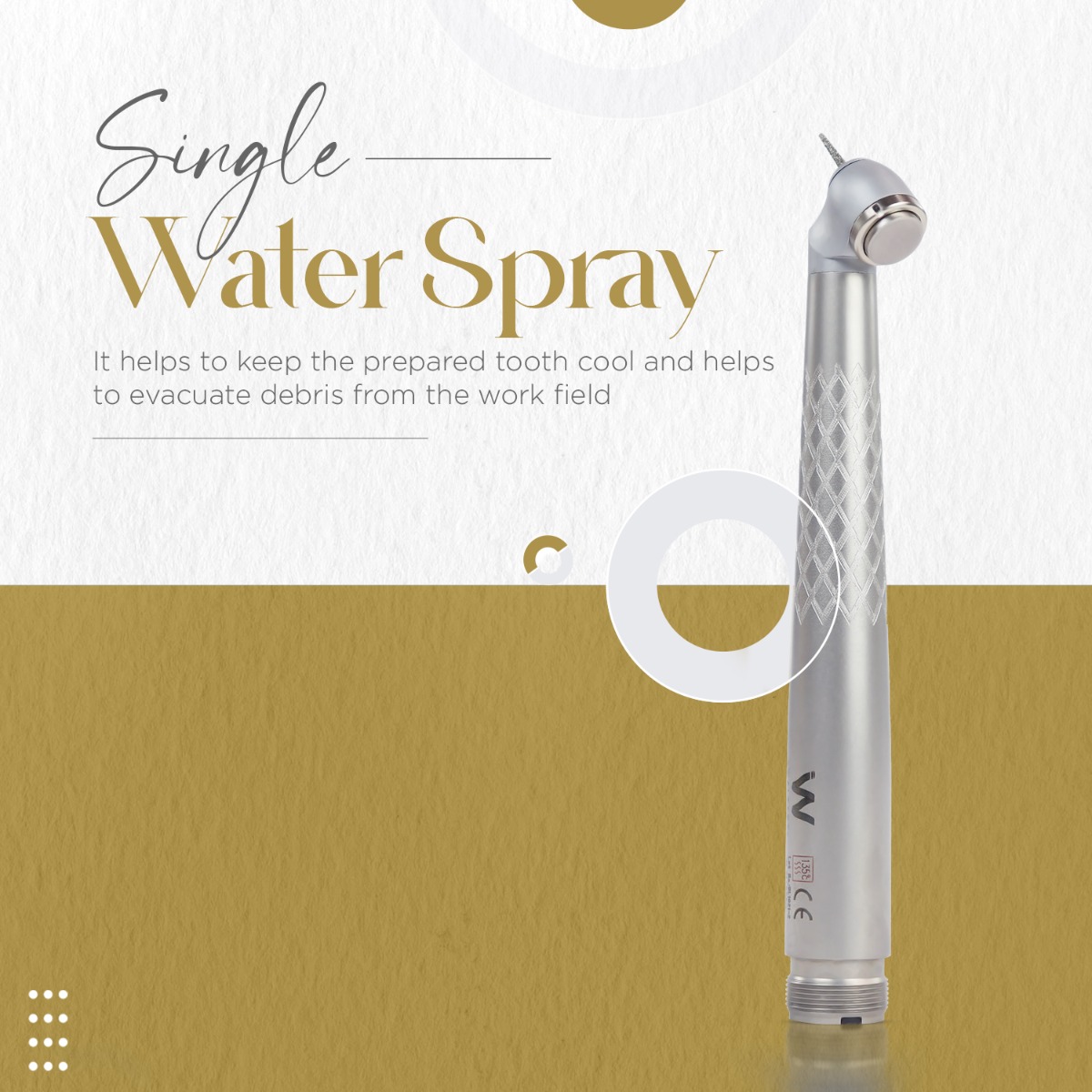 Waldent Premium Plus 45 Degree Airotor Handpiece And Cartridge 