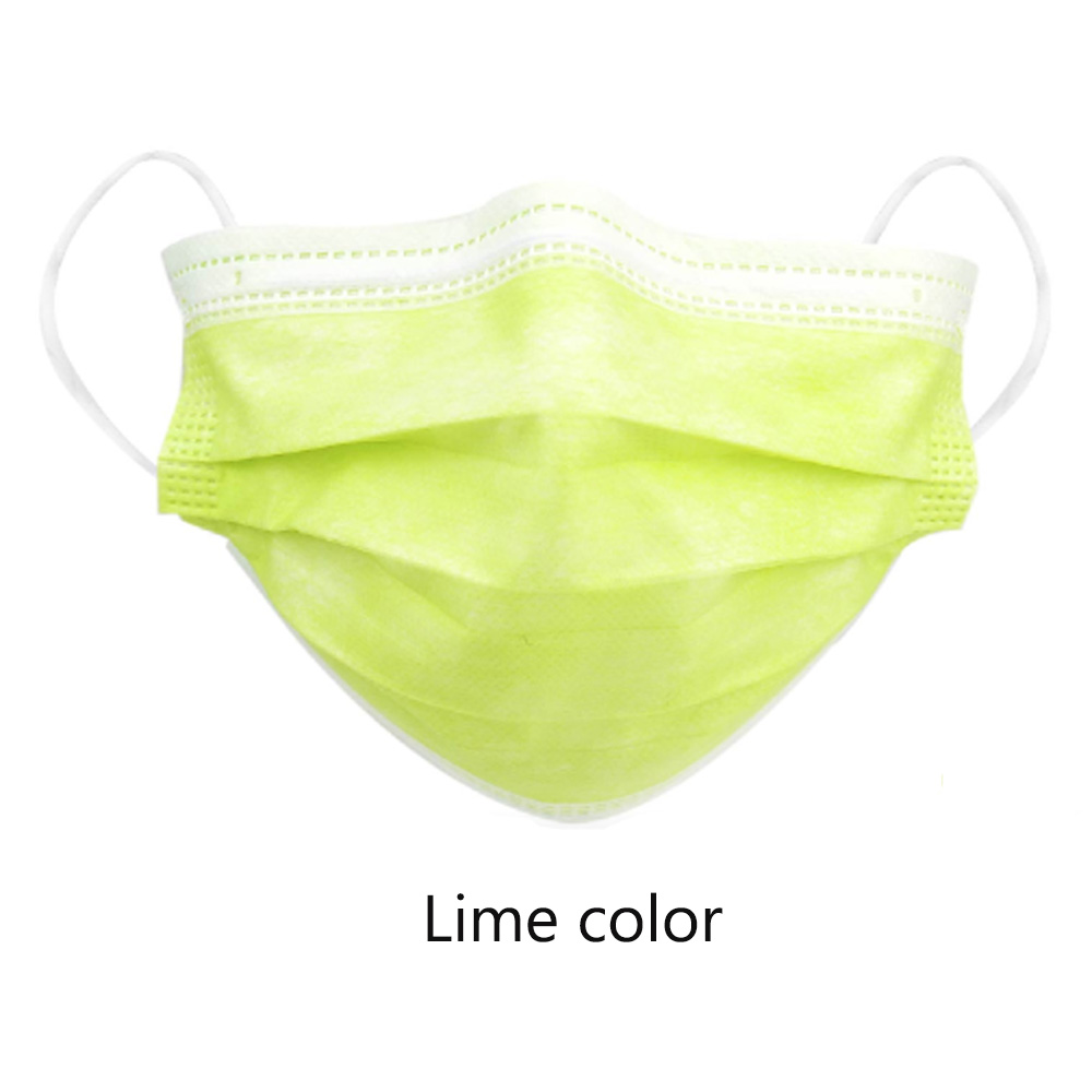 Waldent 3 Ply Mask - Lime Color (Pack of 50)