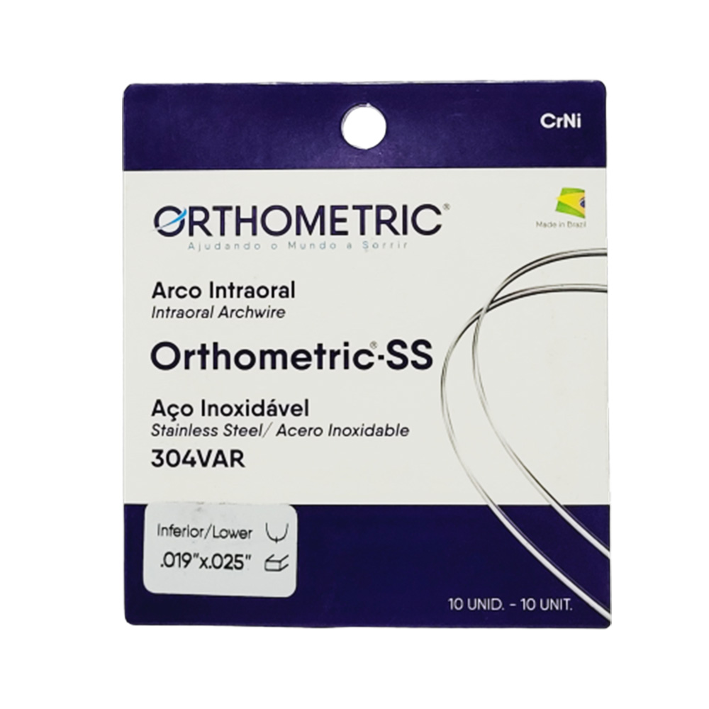 OrthoMetric SS Archwire Rectangular 019x025 Lower - (52.50.2519)