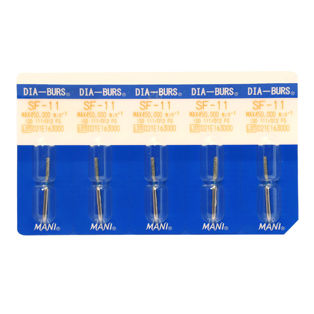 Mani Diamond Airotor Burs - Straight Flat End / Sf Series