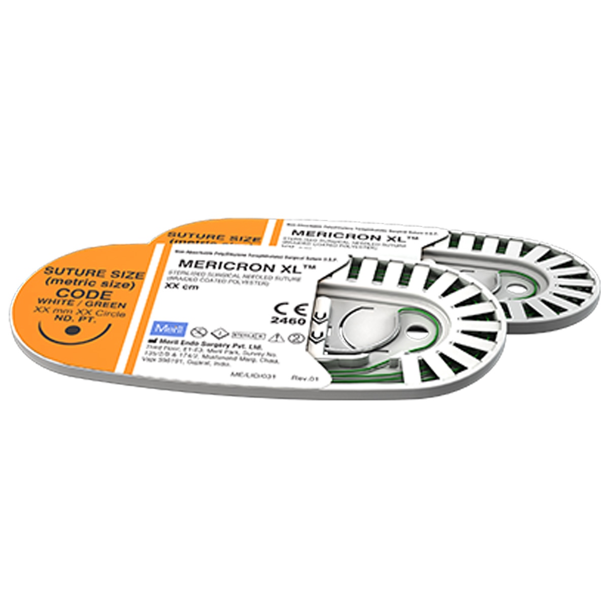 Meril Mericron XL #5-0 Polyester Suture