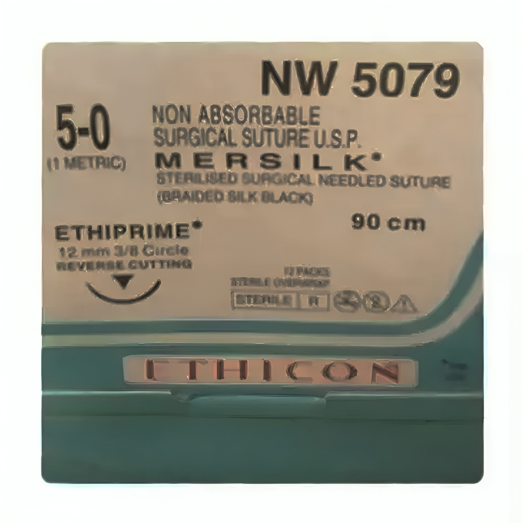 Ethicon Mersilk #5-0 Black Braided Suture - 90Cm(Nw5079) Pack Of 12