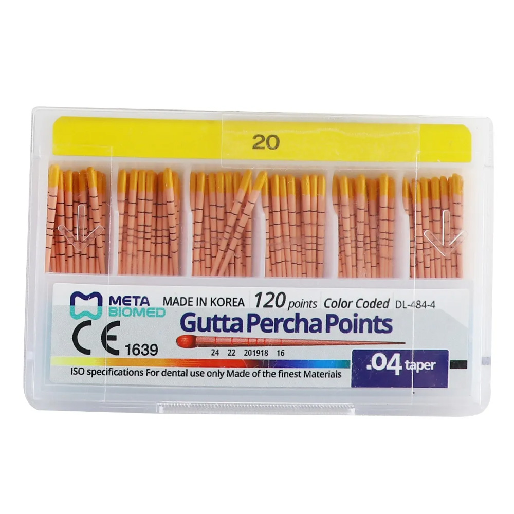 Meta Gutta Percha Points Special Taper - 4% #20 (Pack of 120)