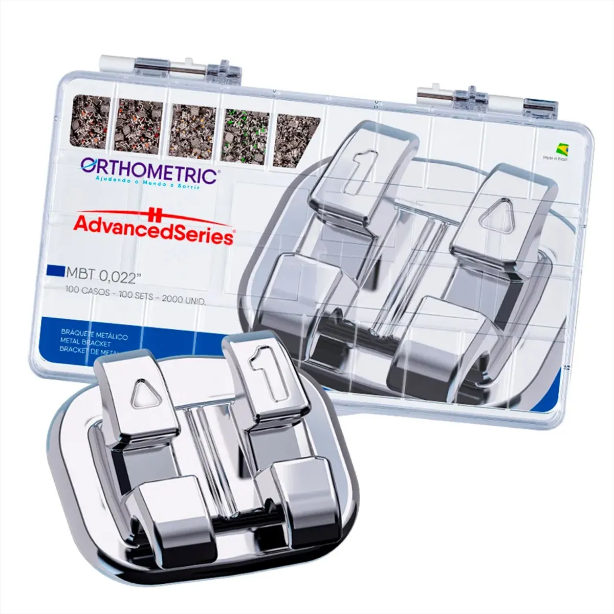 OrthoMetric Advanced Series Metal Bracket Kit MBT 022 (100 Cases) - 10.11.2913