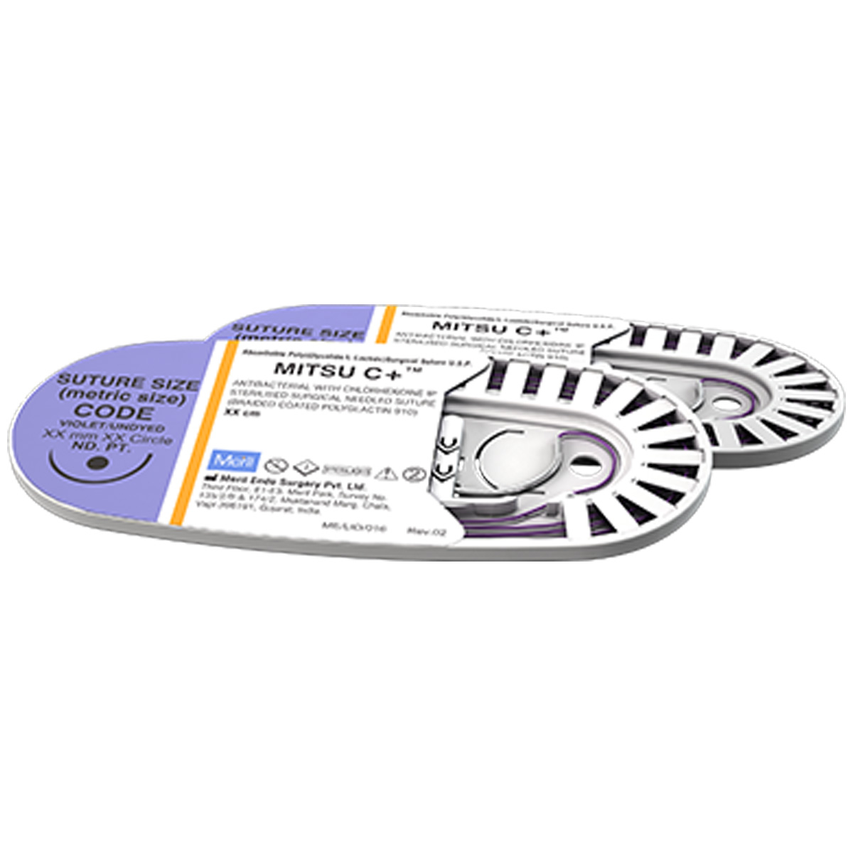 Meril Mitsu C+ #3-0 Polyglactin 910 Suture With Chlorhexidine