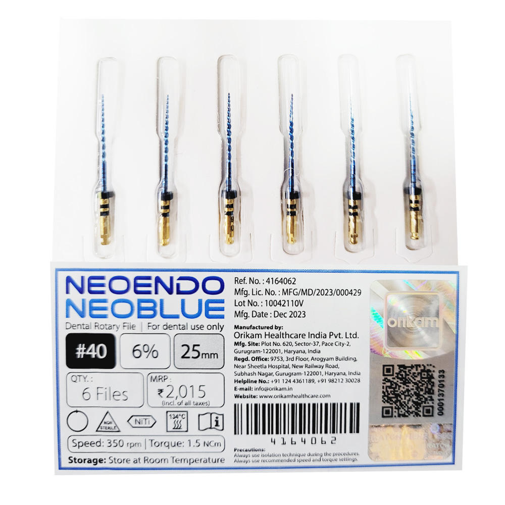 NeoEndo NeoBlue Files 25mm 6% #40