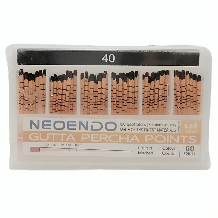 Neoendo Gutta Percha Points 4% (Length Marked) # 40