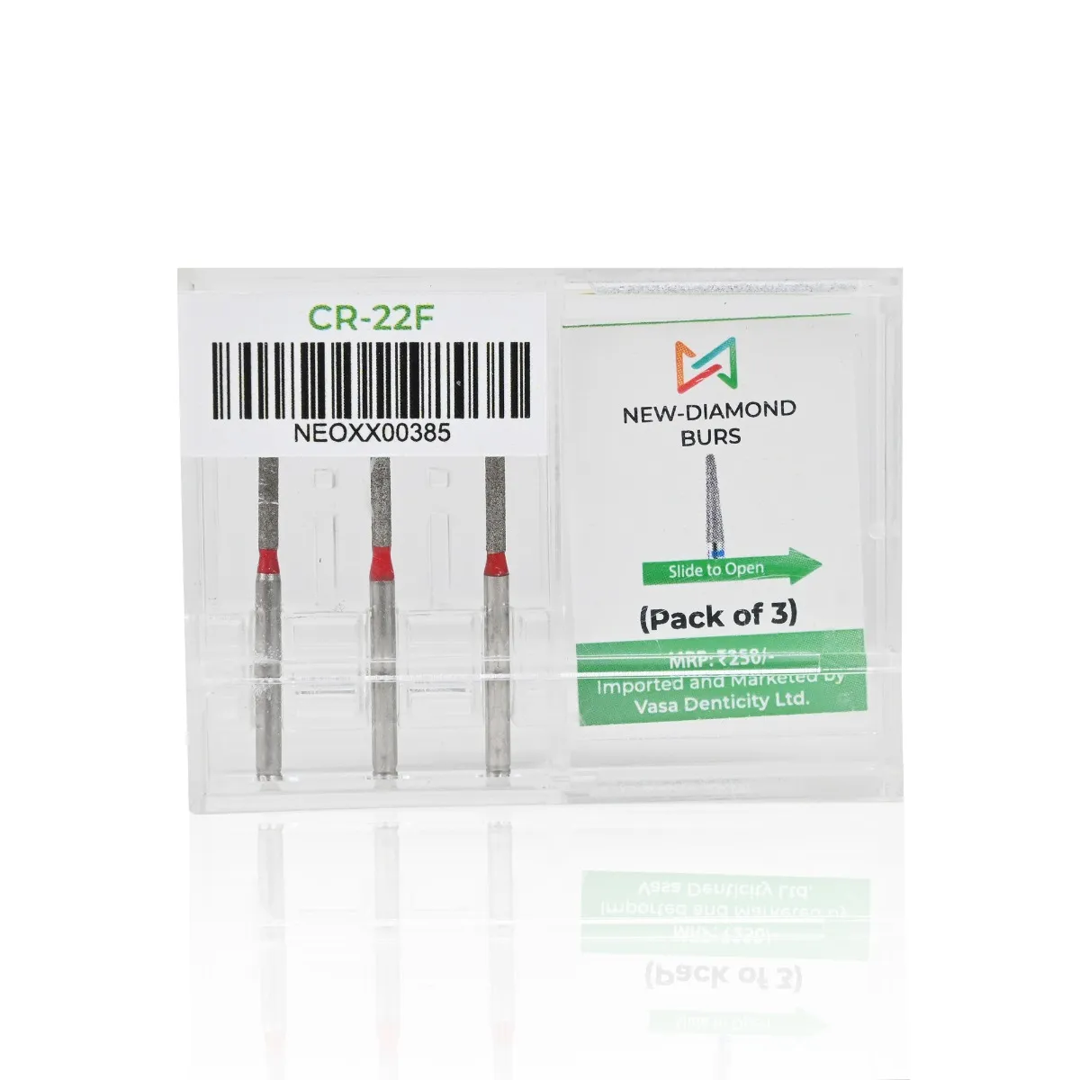 NewDiamond Crown Cutting Diamond Bur CR (Pack Of 3) Dentalkart