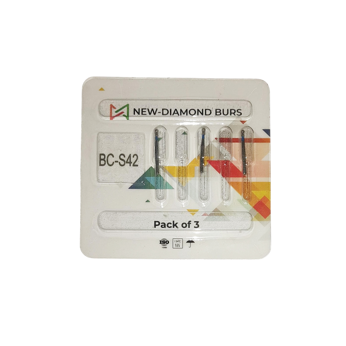 NewDiamond Ball Collar FG Diamond Bur BC-S42 (Pack Of 3)