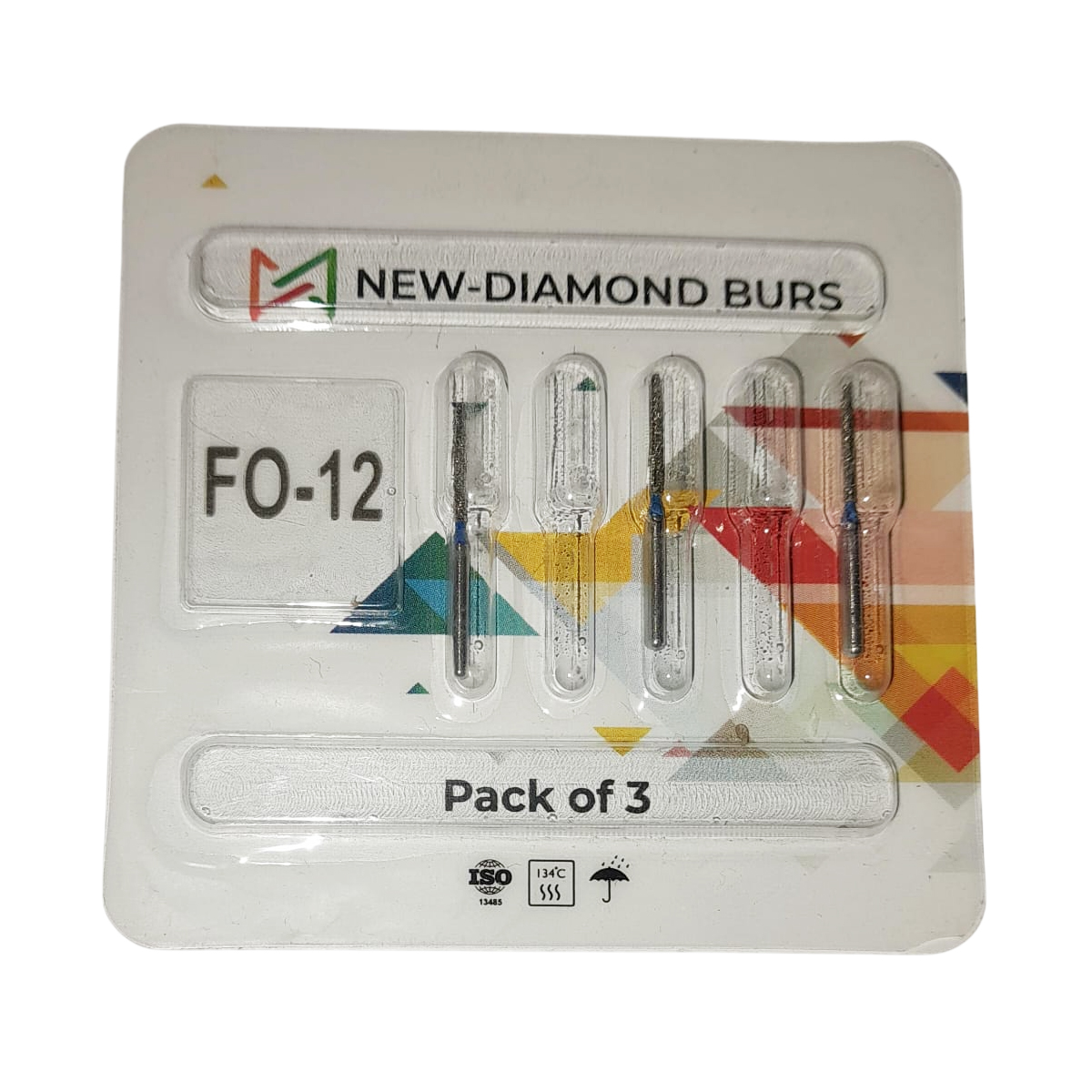 NewDiamond Flame Ogival FG Diamond Bur FO-12 (Pack Of 3)