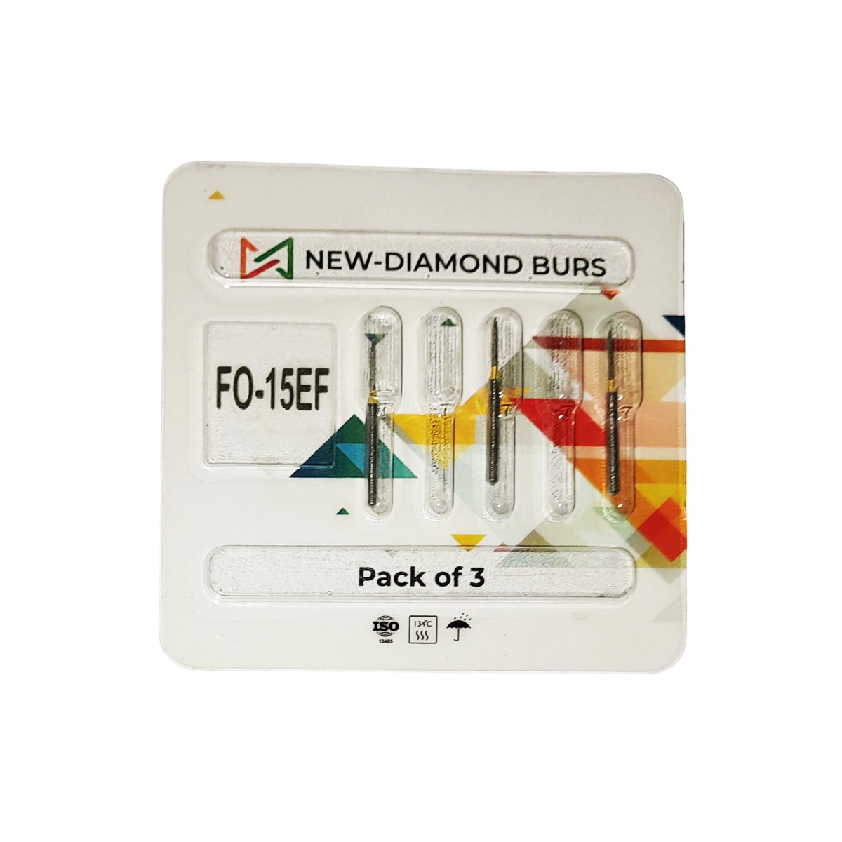 NewDiamond Flame Ogival FG Diamond Bur FO-15EF (Pack Of 3)