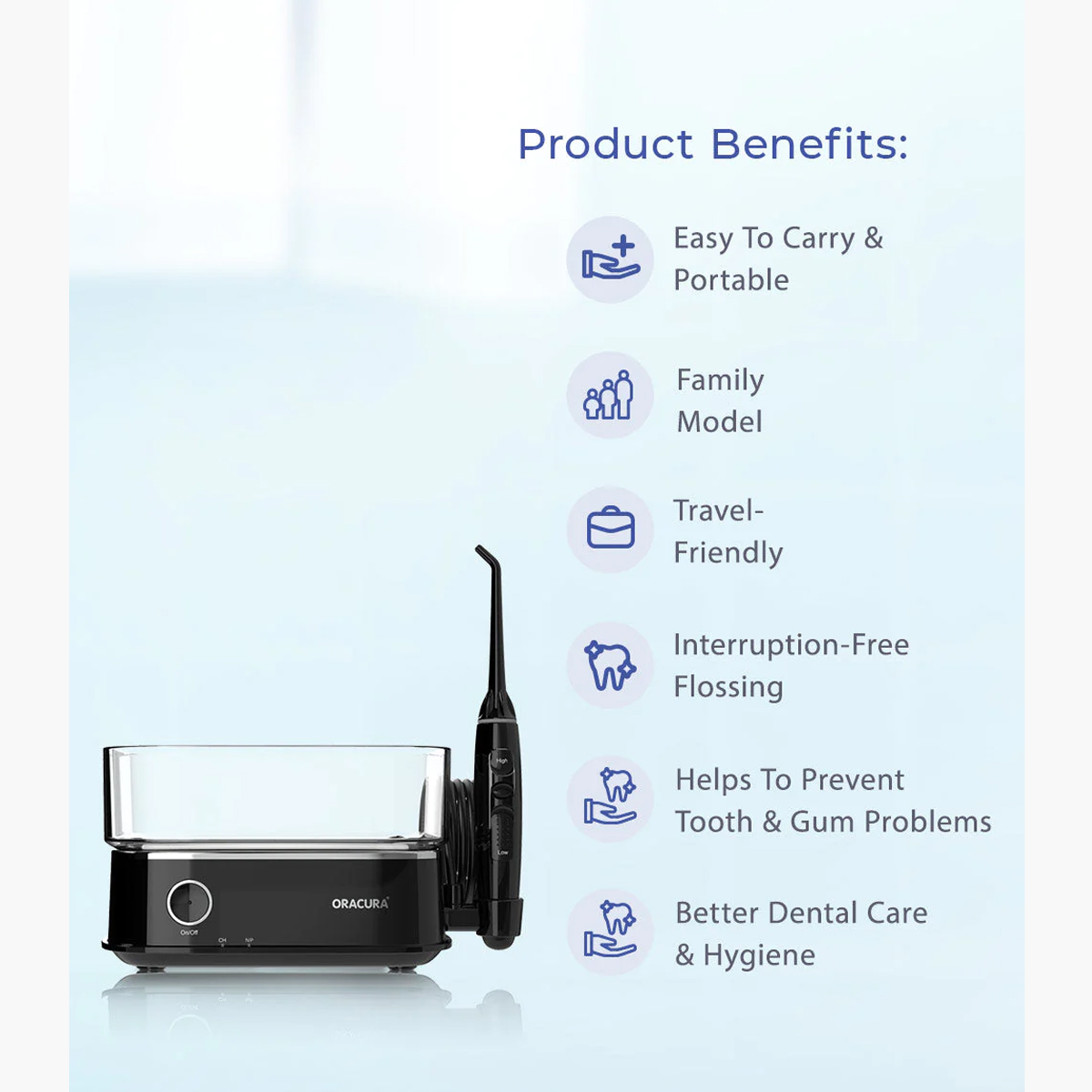 Oracura OC450 Dental PRO Countertop Smart Water Flosser