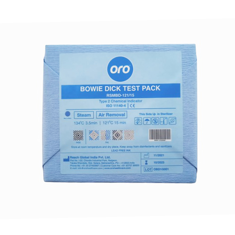 Oro Bowie Dick Test Packs and Sheets