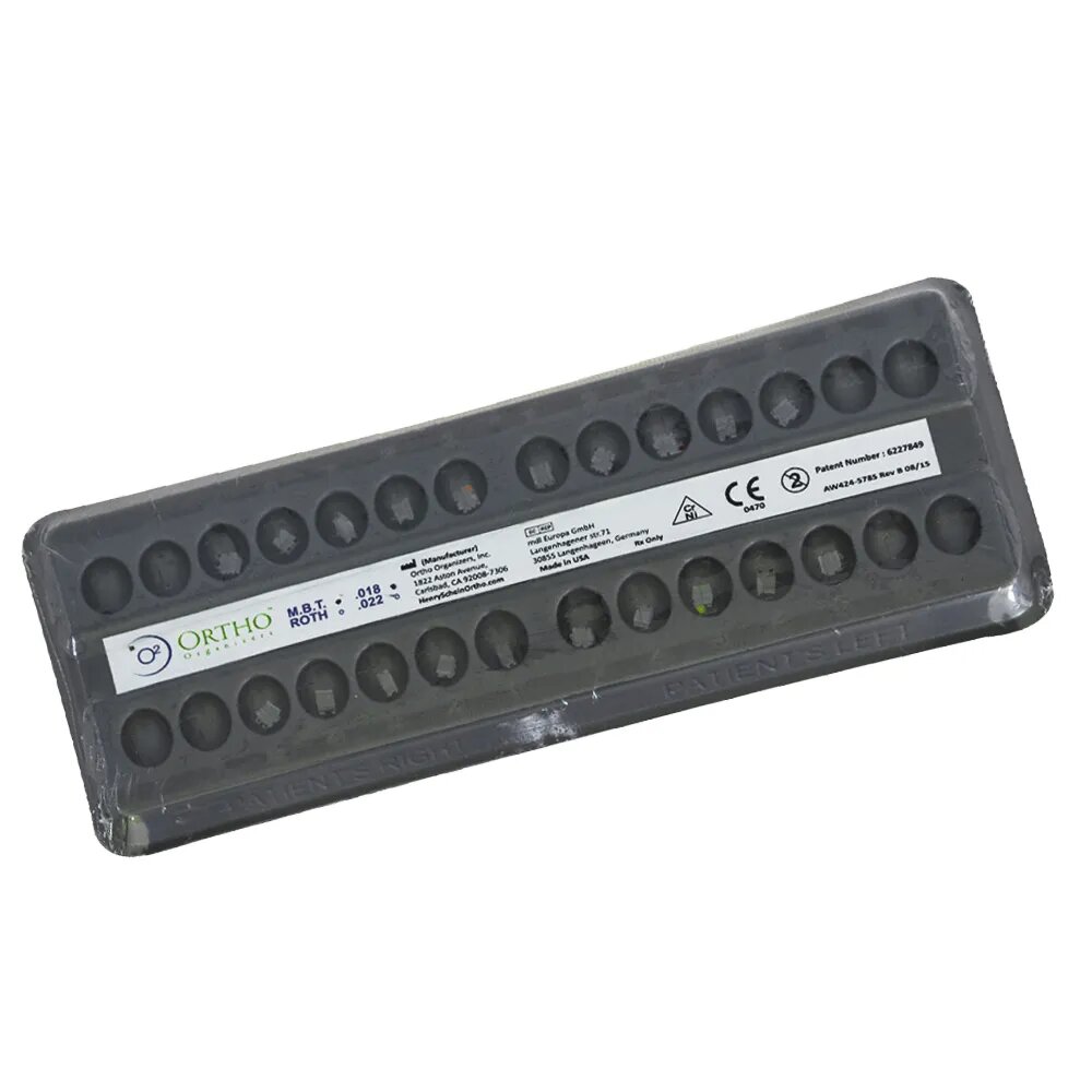 Ortho Organizer Ceramic Bracket Kit -5x5 ROTH .018