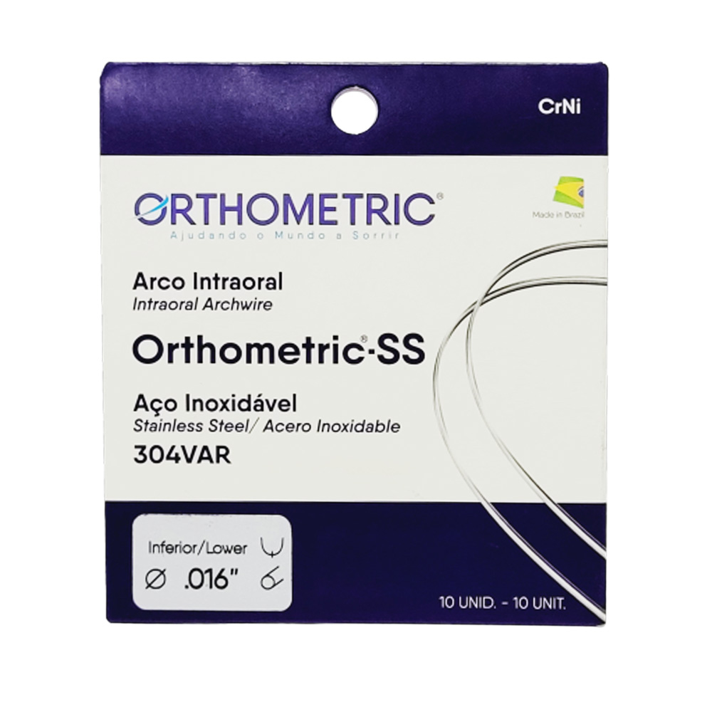 OrthoMetric Stainless Steel Round Archwire 016 Lower - (52.50.2016)