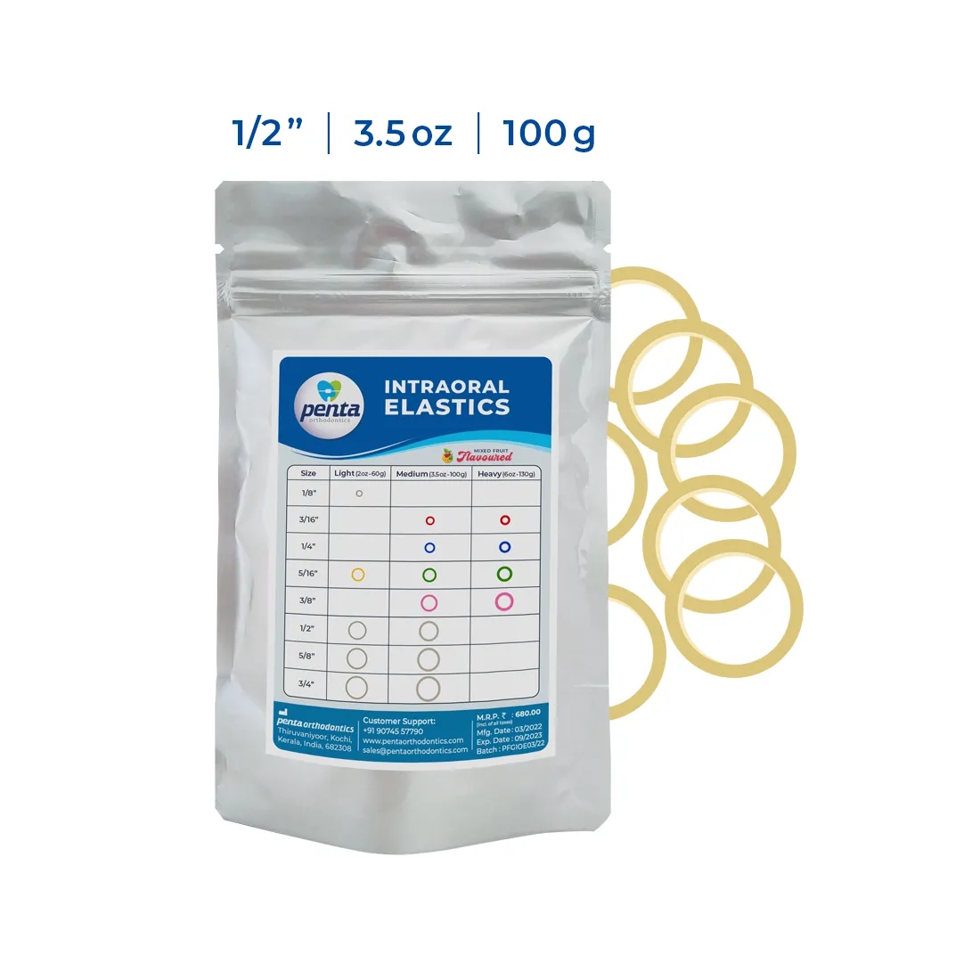 Penta Ortho Intraoral Elastics - size 1/2-3.5 Oz
