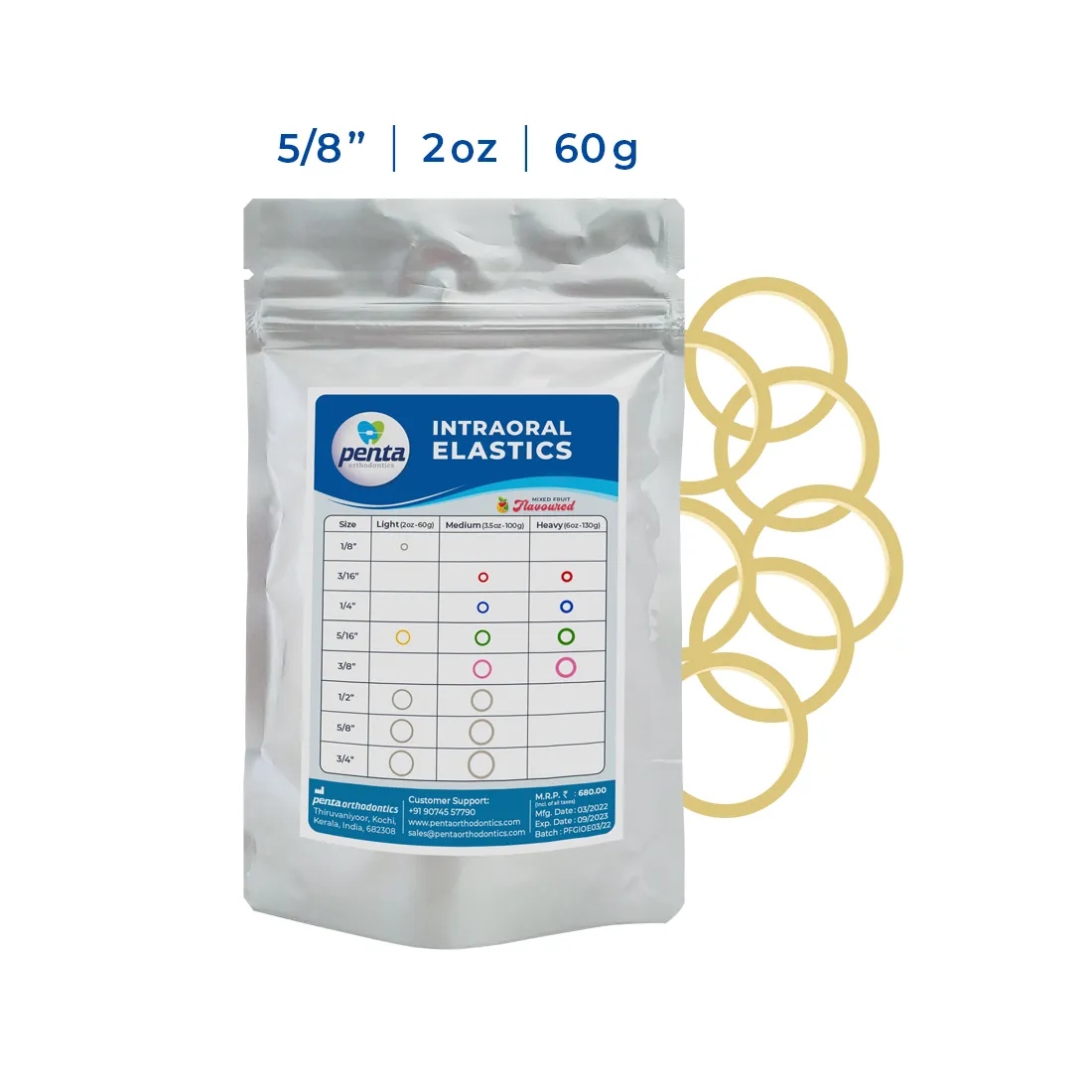 Penta Ortho Intraoral Elastics - size 5/8-2 Oz