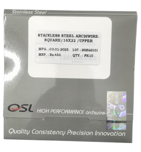 OSL SS Square Form Archwires - Rectangular (Pack Of 10)