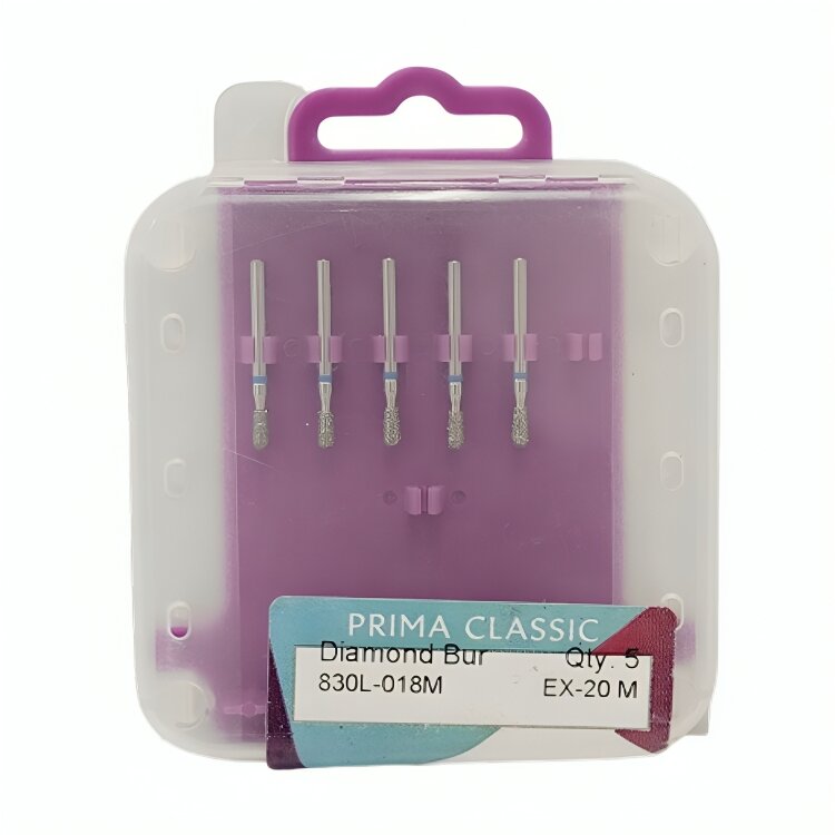 Prima Dental Pear Bur Diamond FG (Pack Of 5 Burs) 830L (018)