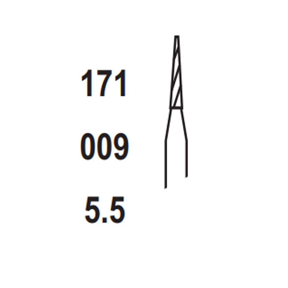 Pivo Taper Fissure Flat End Plain Cut Carbide Contra-angle Bur - RA-169 (Pack Of 5)