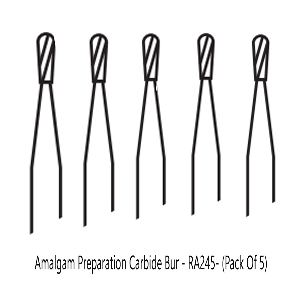 Pivo Amalgam Preparation Carbide Contra-angle Burs - RA (Pack Of 5)