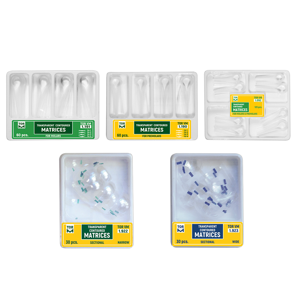 thumbnail image 2 of 30 Pack Dental Transparent Plastic Sectional Contoured Matrix Bands - L/S Size 2 of 4