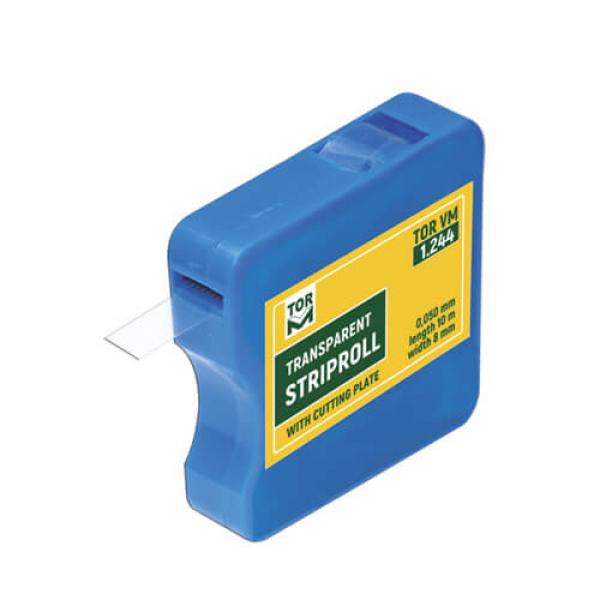 Tor Vm Transparent Striproll With Cutting Plate (8mm wide,10m length) Square No. 1.244