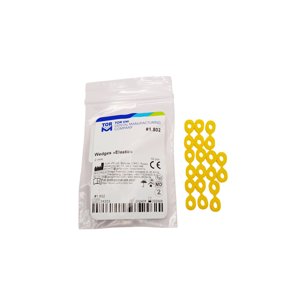 Tor Vm Elastic Wedges -10 Pcs (Soft) Yellow No. 1.802
