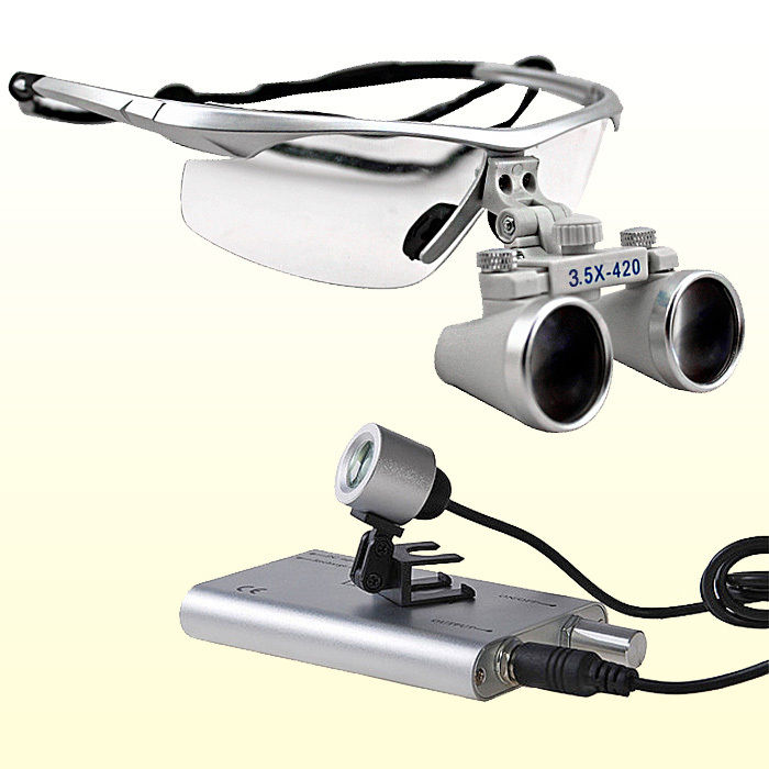 Endoking Dental Loupes 3.5x With Plastic Frame (Led HeadLight Free) -Black   