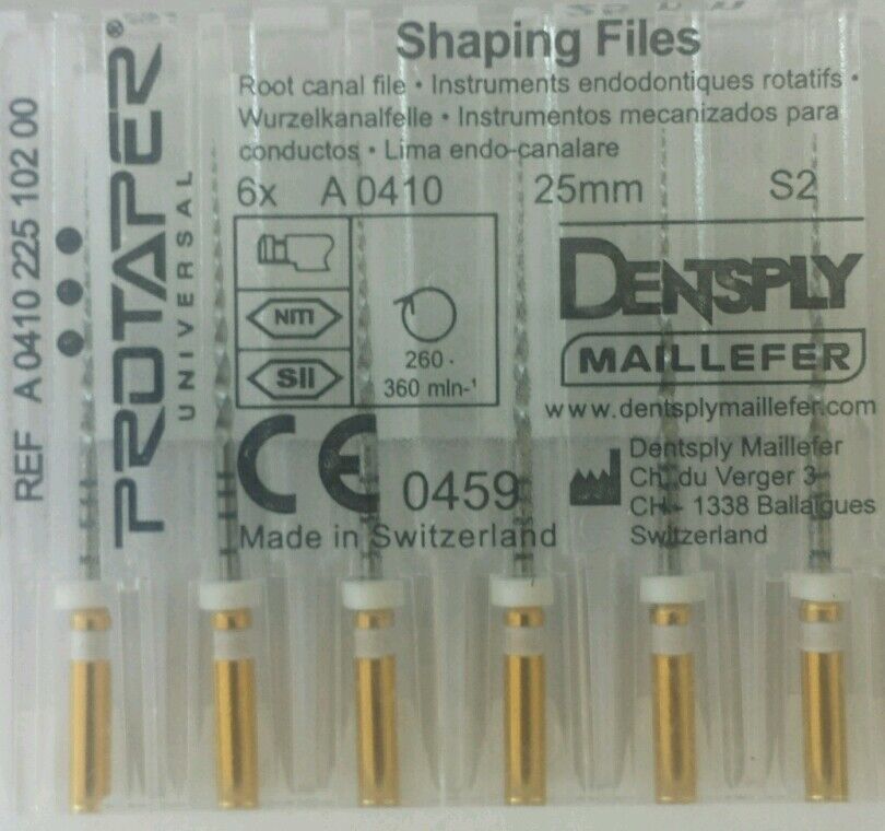 Dentsply Protaper Gold Rotary Files 25mm S2