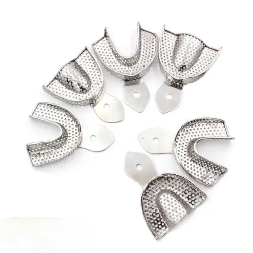 GII Impression Trays perforated stainless steel (Set of 10)