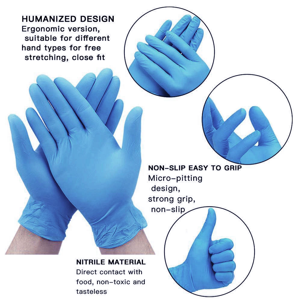 Waldent Nitrile Examination Gloves Blue (Pack of 80 Pcs)