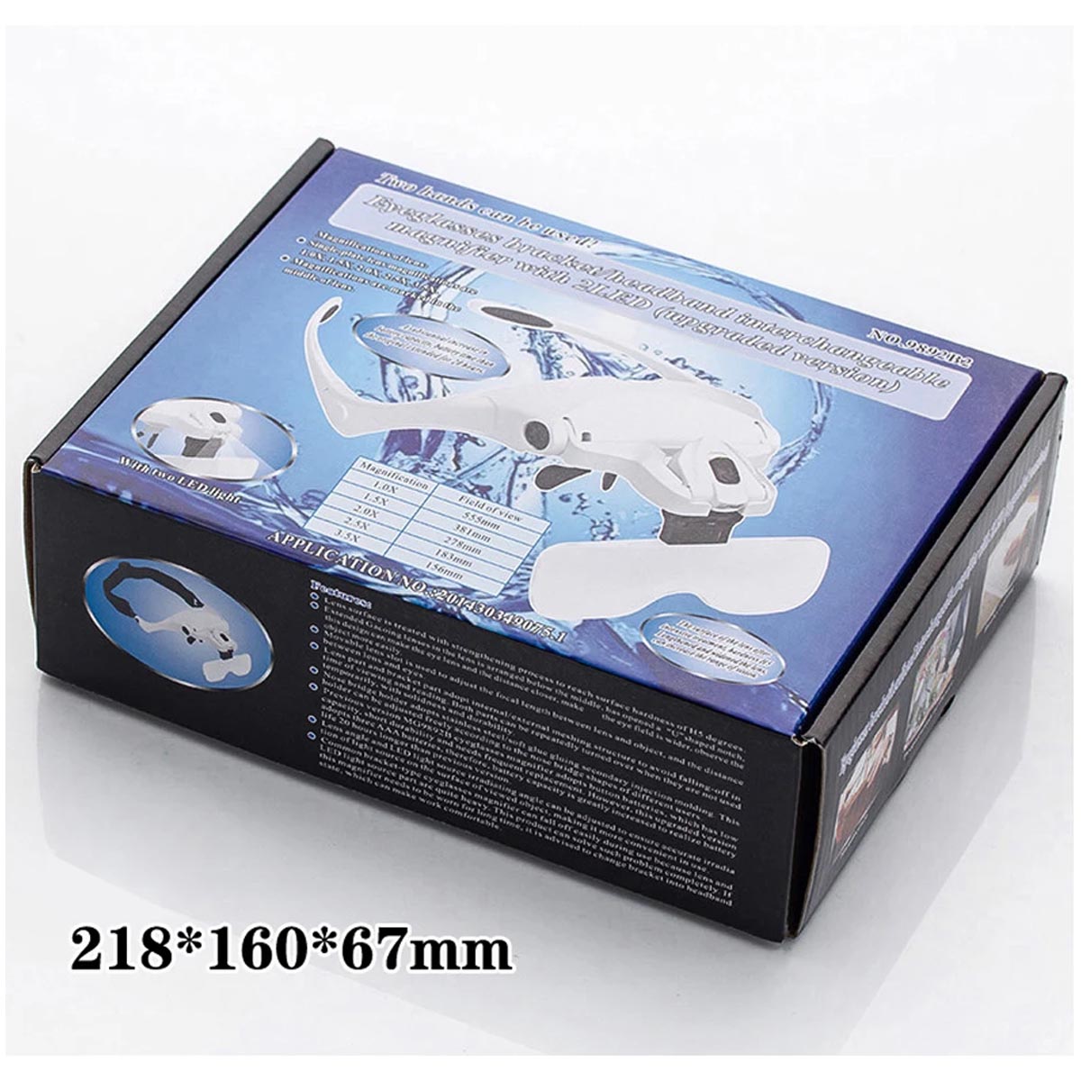 Jinguang Dental Loupes With LED Light And 5 Lenses 1.0x 1.5x 2.0x 2.5x 3.5x