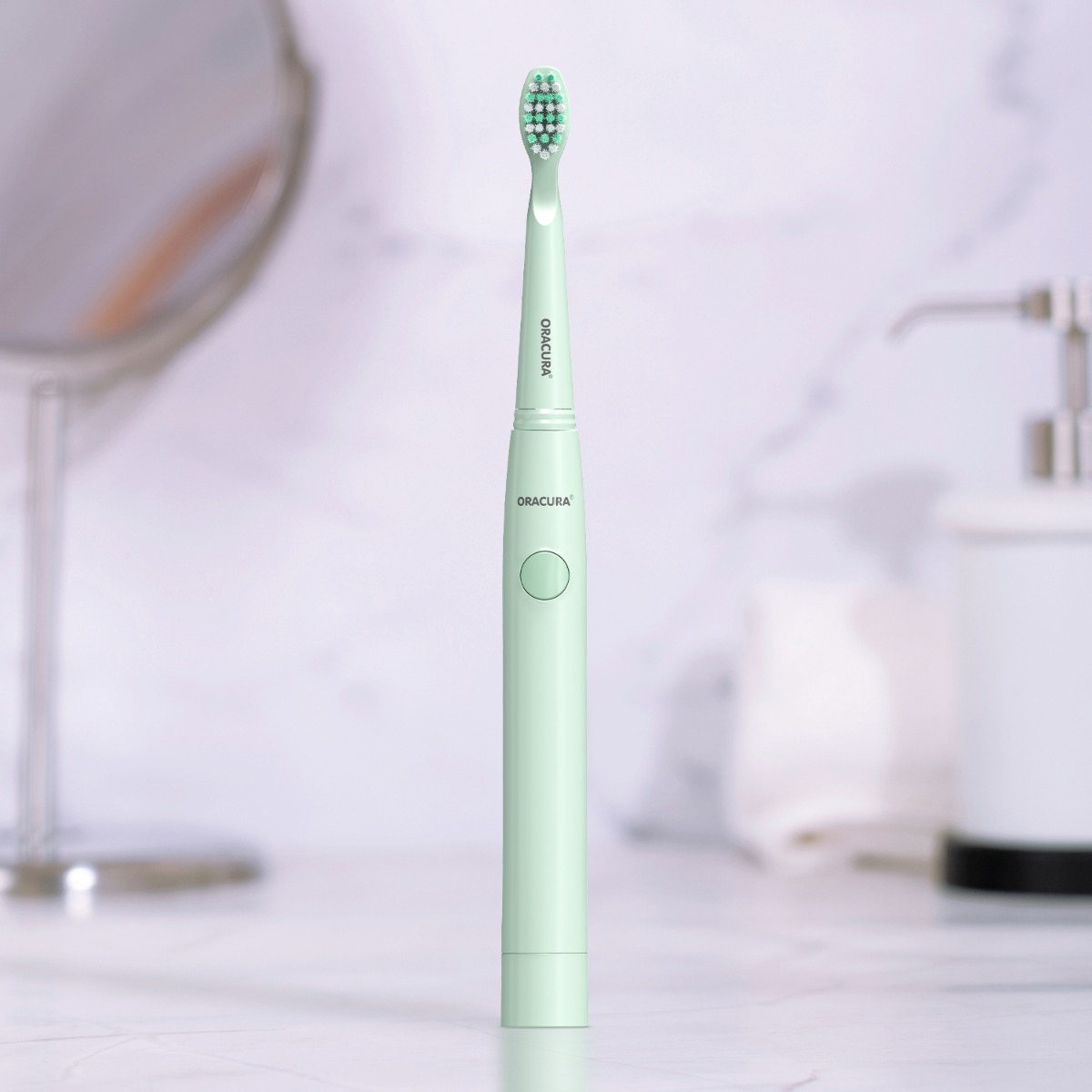 Oracura SB100 Sonic Lite Electric Battery Operated Toothbrush Green (SB100GN)
