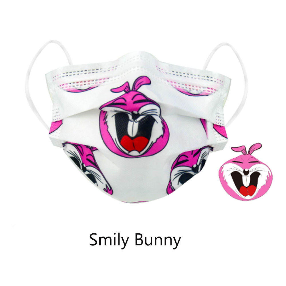 Waldent 3 Ply Printed Mask - Smily Bunny (Pack of 50)