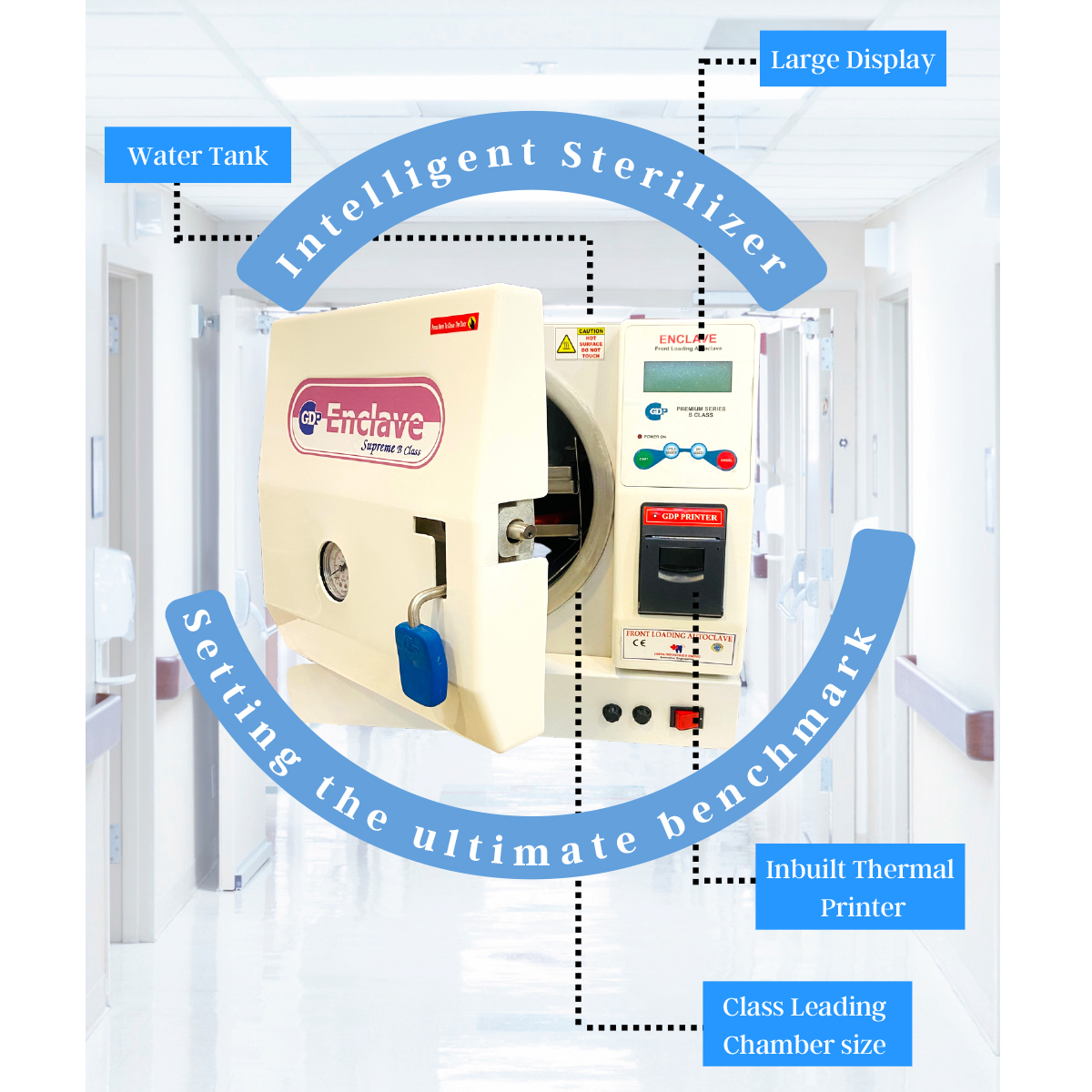 GDP Supreme Autoclave with Inbuilt Printer - 23 ltrs
