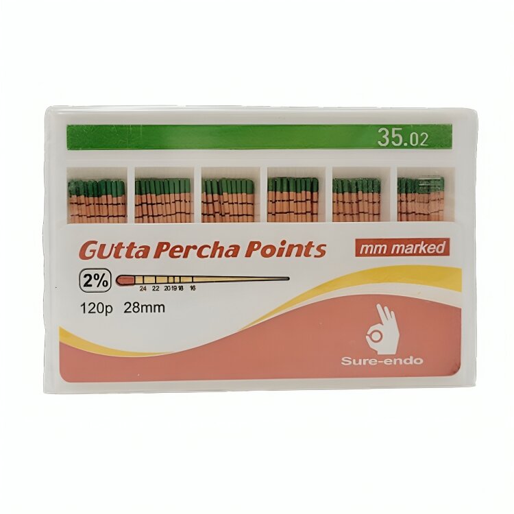 Sure Endo Gutta Percha Points 2% - 35